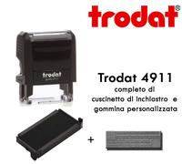 Timbro Personalizzato Trodat 4911, 38X14 mm autoinchiostrante completo