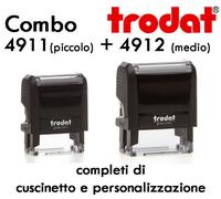 Timbro Personalizzato Trodat 4911 + 4912 autoinchiostrante, coppia di timbri