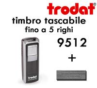 Timbro Personalizzato Trodat 9512, 47X18 mm, portatile, tascabile