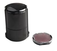 Timbro rotondo autoinchiostrante con supporto, strumento di stampaggio in plastica da 40 mm, per ufficio e lavoro, opzioni di colore rosso/blu/nero (rosso)