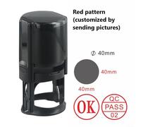 Timbro rotondo autoinchiostrante in plastica, 40 mm, design rotondo