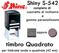 Timbro Shiny Personalizzato Quadro/Tondo auto-ink S510-S520-S524-S530-S538-S542