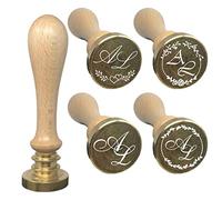 Timbro sigillo ceralacca personalizzato cuore + iniziali sposi per partecipazioni matrimonio (Diametro 25mm)