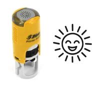 Timbro sole sorridente | 11mm | Timbro inchiostrante carta fedeltà | Sun smiley ink stamp