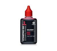 Timbro solvente da 50 ml, colore rosso, resistente all'acqua a base di solvente, per superfici non assorbenti e non porose
