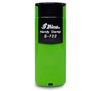 Timbro tascabile personalizzabile Shiny S-722 circa 14 x 38 mm in verde, con testo, logo o indirizzo personalizzato, Pocket Stamp
