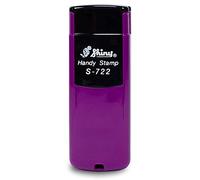 Timbro tascabile Shiny S-722, ca. 14 x 38 mm, viola, con testo, logo o indirizzo, Pocket Stamp