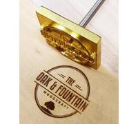 Timbro termico in ferro per marchiatura personalizzato, per barbecue, grigliate, bistecche, cibo, carne, cibo, legno, pelle (5,08 cm)