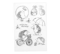 Timbro trasparente in silicone per scrapbooking, fai da te, per scrapbooking, artigianato, riccio, sigillo, per realizzare biglietti