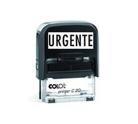 Timbro URGENTE Autoinchiostrante Pronto all'uso con Testo personalizzato Modello Colop Printer C 20 Commerciale Ufficio Scuola Lavoro Inchiostro disponibile in 3 colori (NERO)
