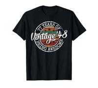 Timbro Vintage 1948 Bday 77° Compleanno Regali 77 Anni Maglietta