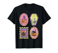 Timbro Vintage per Halloween, Motivo: Zucca, Gatto Nero Maglietta