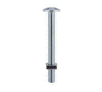 TimCo 0625RBP Bullone di Copertura e Dado SQ-BZP, Argento, 6 x 25, Set di 10 Pezzi