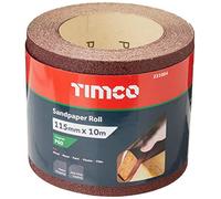 TIMCO 231004 - Rotolo di carta vetrata, grana 60, 115 mm x 10 m, colore: Rosso