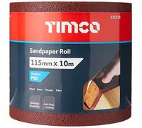 TIMCO 231210 - Rotolo di carta vetrata, grana 80, 115 mm x 10 m, colore: Rosso