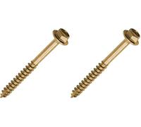 TIMCO Avanzata Vite Coach | Testa a flangia esagonale | Punto di taglio | Giallo | 8.0 x 60 | Scatola da 50 (860SCSY) (Confezione da 2)