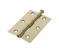 Timco - Cerniera a testa - Perno sciolto - Ottone elettrolitico-90 x 60 - 2 pz