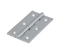 Timco - Cerniera in Ottone massiccio trafilato - Cromo lucido- 75 x 40 - 2 pz