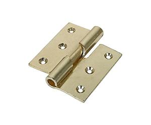 TIMCO Cerniere in aumento a testa destra in acciaio elettro ottone - 75 x 72