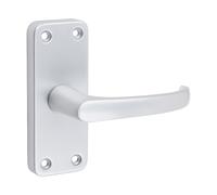 Timco Maniglie a leva contract, alluminio satinato, 103 x 40 mm, 1 paio