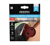 TIMCO Random - Dischi abrasivi orbitali, grana 80, 125 mm, colore: Rosso