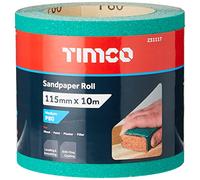 TIMCO Rotolo di carta vetrata a grana 80, verde, 115 mm x 10 m