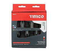 TIMco Set di cacciaviti Stubby - misure assortite, 6 cacciaviti, manici ergonomici per una presa extra morbida, punte magnetiche per facilitare la installazione, argento