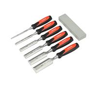 TIMCO Set di scalpelli per legno con bordo smussato, resistenti e resistenti, per lavori di lavorazione del legno e lavorazione del legno fai da te, 7 pezzi
