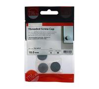 TIMco TSC18PCP - Tappi a vite filettati, 18 mm, in ottone massiccio, cromato lucido