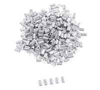 Timcryxient 100 pezzi in alluminio da pesca crimp doppia canna manicotti 1,5 mm