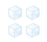 Timcryxient 4pz/set Tappo per piedini in gomma per gambe di sedie e tavoli Protettore quadrato per mobili, cuscinetti per piedini 40x40mm