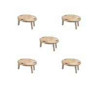 Timcryxient 5 set squisito mestiere bicchiere di vino titolare ampia applicazione e non tossico in legno all'aperto pieghevole tavolo scrivania rack cibo contatto rotondo