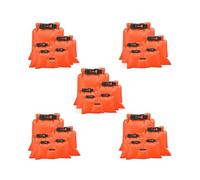 Timcryxient 6 sacchetti impermeabili leggeri dal design unico, accessori per kayak, accessori per rafting, canottaggio e campeggio, blu cielo, Set da 5 (arancione), as description