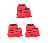 Timcryxient 6 sacchetti impermeabili leggeri dal design unico, accessori per kayak, accessori per rafting, canottaggio e campeggio, blu cielo, Set da 3 (rosso), as description