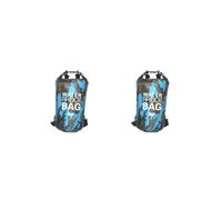 Timcryxient Borsa impermeabile con tracolla, borsa da rafting, per nuoto, spiaggia, pesca, 15 l, mimetica, Set da 2 (mimetico, 20 l), 20 l