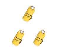 Timcryxient Borsa impermeabile da 10 l, per sport acquatici, immersioni, rafting, canottaggio, campeggio, canoa, nuoto, kayak, accessori rosa, Set da 3 (giallo), as description