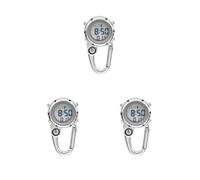 Timcryxient Moschettone digitale orologio da tasca unisex luminoso per sport all'aria aperta blu 7,5 x 3,9 cm, Set da 3 (blu 7,5 x 3,9 cm), 7.5x3.9cm