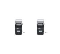 Timcryxient Set di 2 mini scaldabagno per auto, doppia modalità di riscaldamento, per viaggi, campeggio, pesca, USB, bevande, congelatore, frigorifero, nero ghiaccio