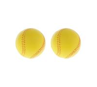 Timcryxient Set di 2 palle da baseball da allenamento per sport e partite, elastiche, da 6,3 cm, colore: giallo