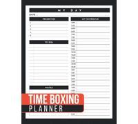 Time Boxing Planner: Daily Time Block Planner to Boost Productivity and Manage Your Time Efficiently.
