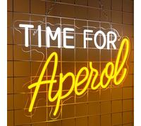 Time for Aperol - Targa al neon a LED per decorazione da parete, cocktail, luce al neon alimentata tramite USB, per club, feste, uomo, grotta