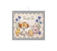 Time for - Tappetino scolapiatti per bancone della cucina, tappetino assorbente per scolapiatti floreale, in microfibra, 40,6 x 45,7 cm