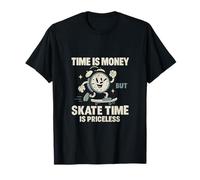 Time Is Money Skate Time, inestimabile grafica retrò a blocchi Maglietta