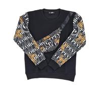 Time Is Money Urban Designer Felpa Girocollo Cotone Uomo Nero, Grigio, Bianco, Nero 2, S