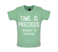 Time Is Precious, Scorie It Wisely - Bambino T-Shirt / Body - Divertente Slogan