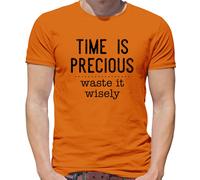 Time Is Precious, Scorie It Wisely - T-Shirt - Slogan Divertente Regalo Pigro
