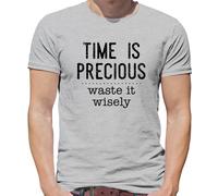 Time Is Precious, Scorie It Wisely - T-Shirt - Slogan Divertente Regalo Pigro