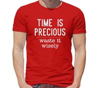 Time Is Precious, Scorie It Wisely - T-Shirt - Slogan Divertente Regalo Pigro