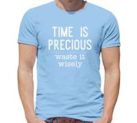 Time Is Precious, Scorie It Wisely - T-Shirt - Slogan Divertente Regalo Pigro