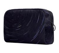 Time Lapse of Stars on Night - Trousse da donna, per articoli da toeletta da viaggio, grande, pratica borsa organizer con cerniera, Multi, 18.5x7.5x13cm/7.3x3x5.1in, Beauty case
